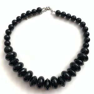 Black bead necklace
